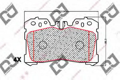 DJ PARTS bp1651 -  Комплект тормозных колодок, дисковый тормоз